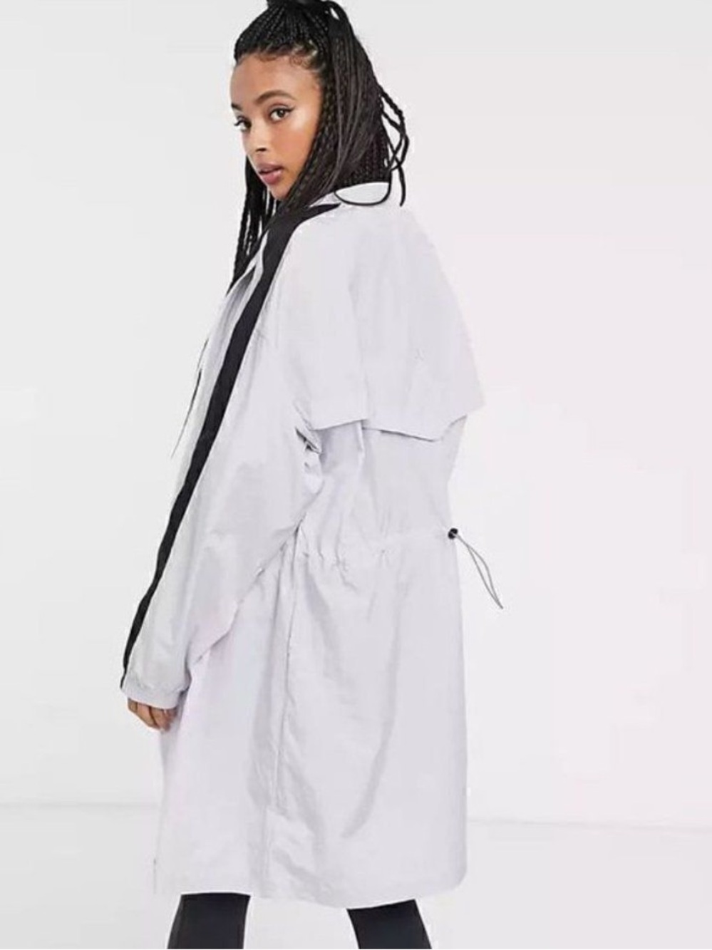 Reebok Womens Studio Long Woven Jacket NWT